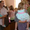 Showing Lilly off to the Church